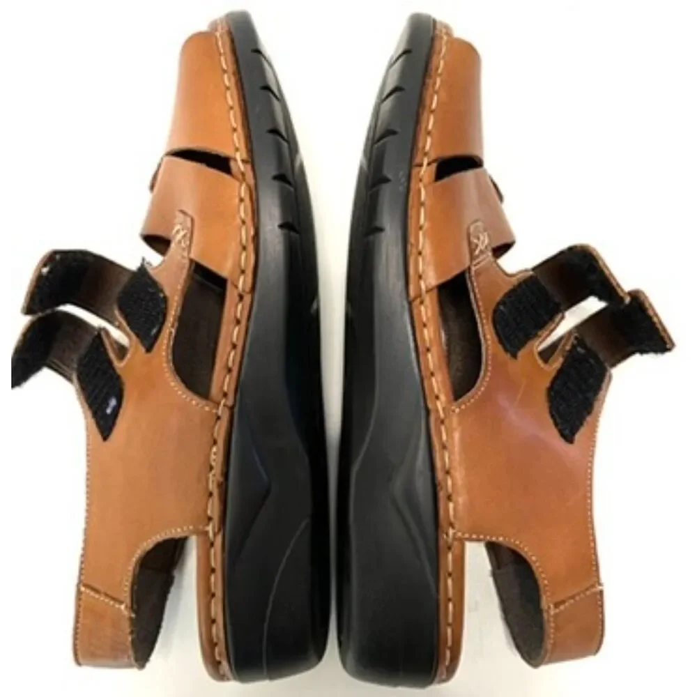 Rieker Women's Antistress Brown Leather Sandals. Size 37.